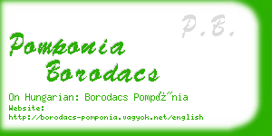 pomponia borodacs business card